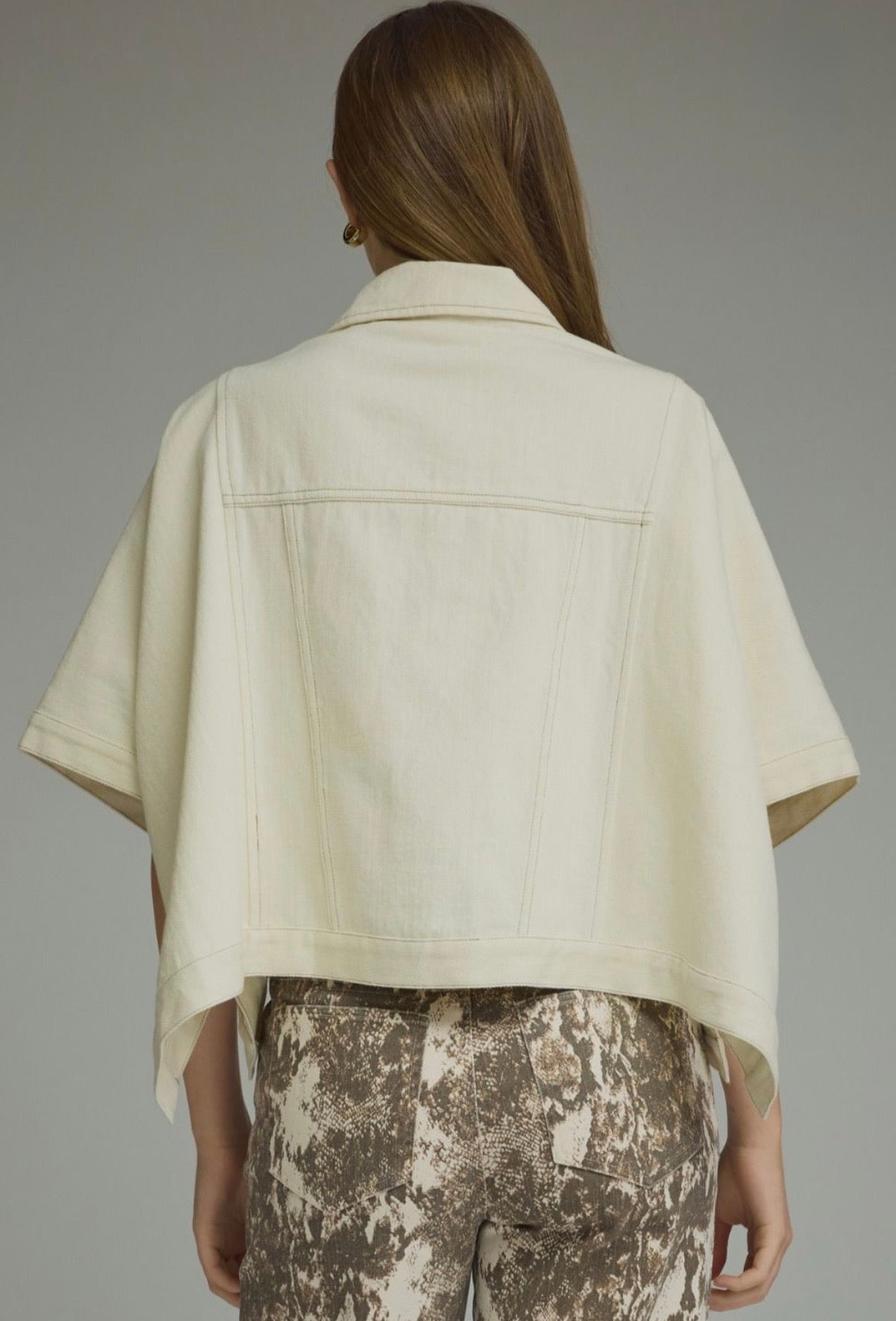 Andi Cape Jacket- Ecru