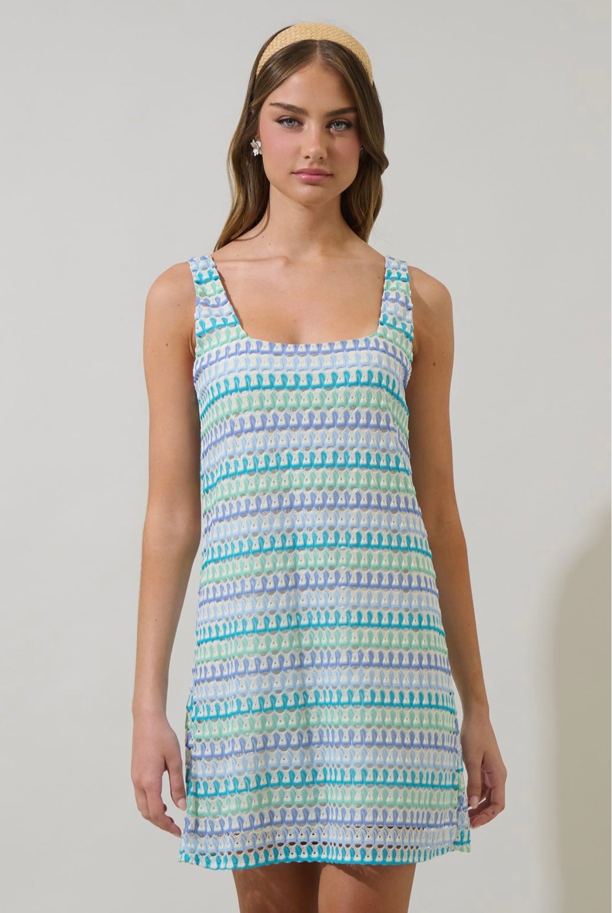 Widley Crochet Mini Dress Lemon Cake Widley Crochet Mini Dress Lemon Cake
