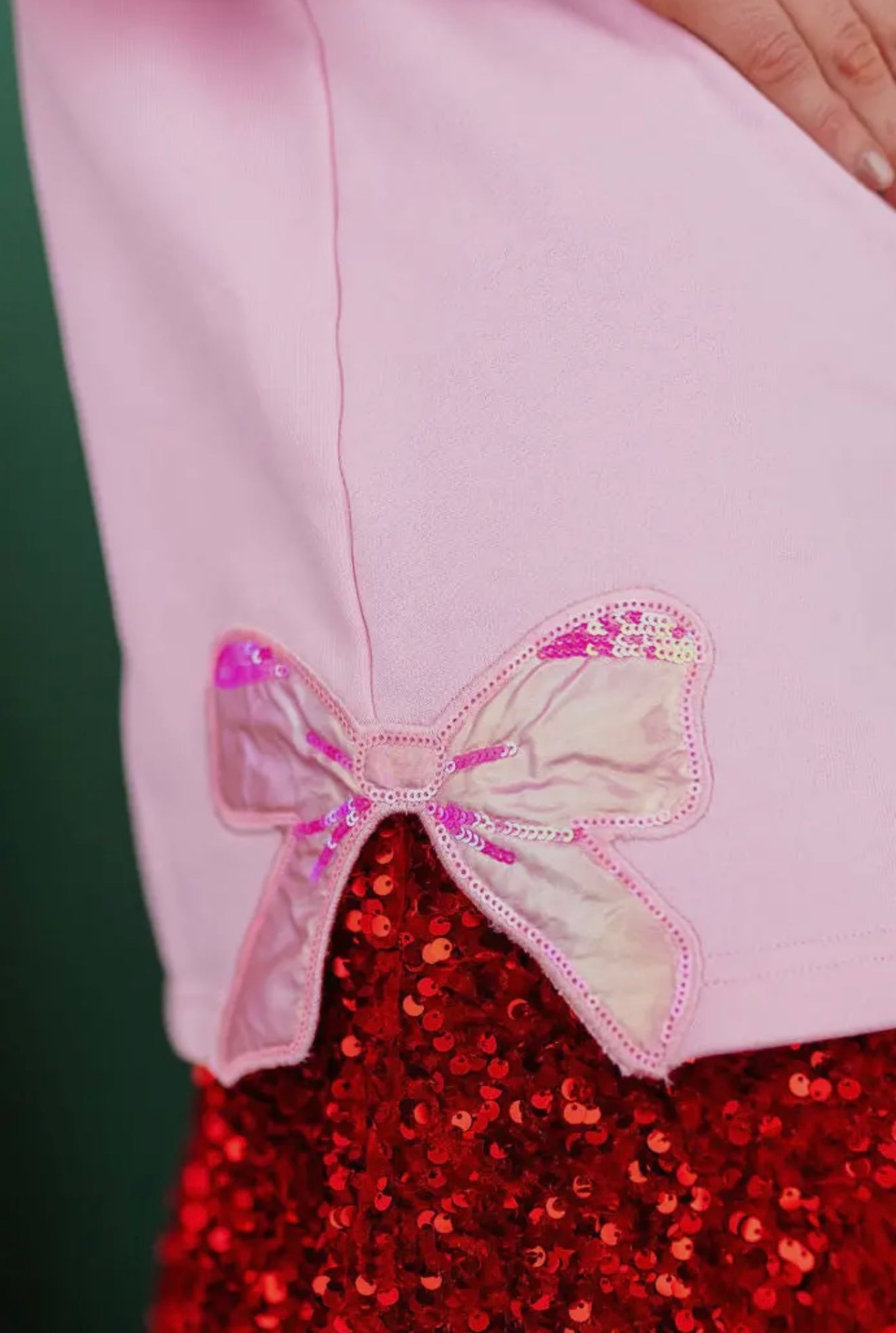 Put A Bow On It Wreath Tunic Sweatshirt