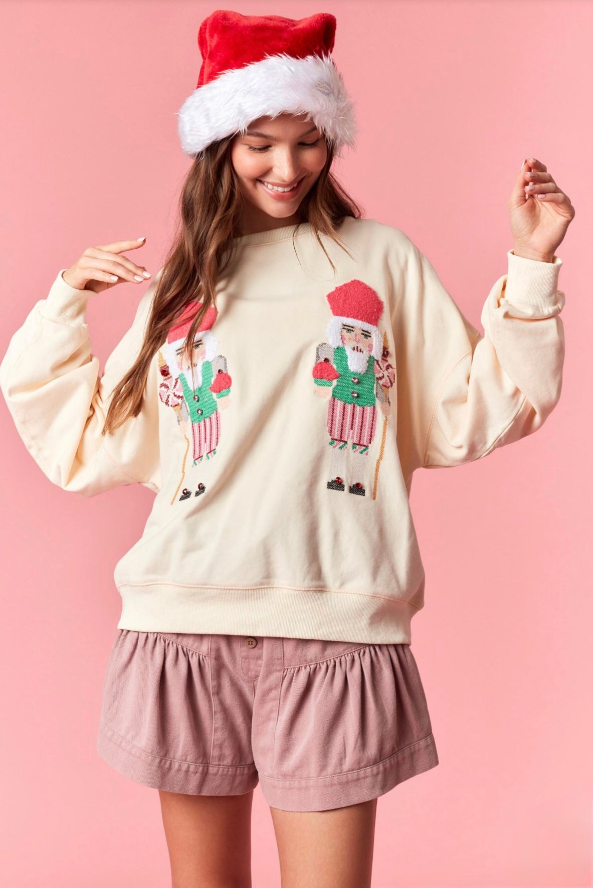 Cross Stitch Nutcracker Sweater