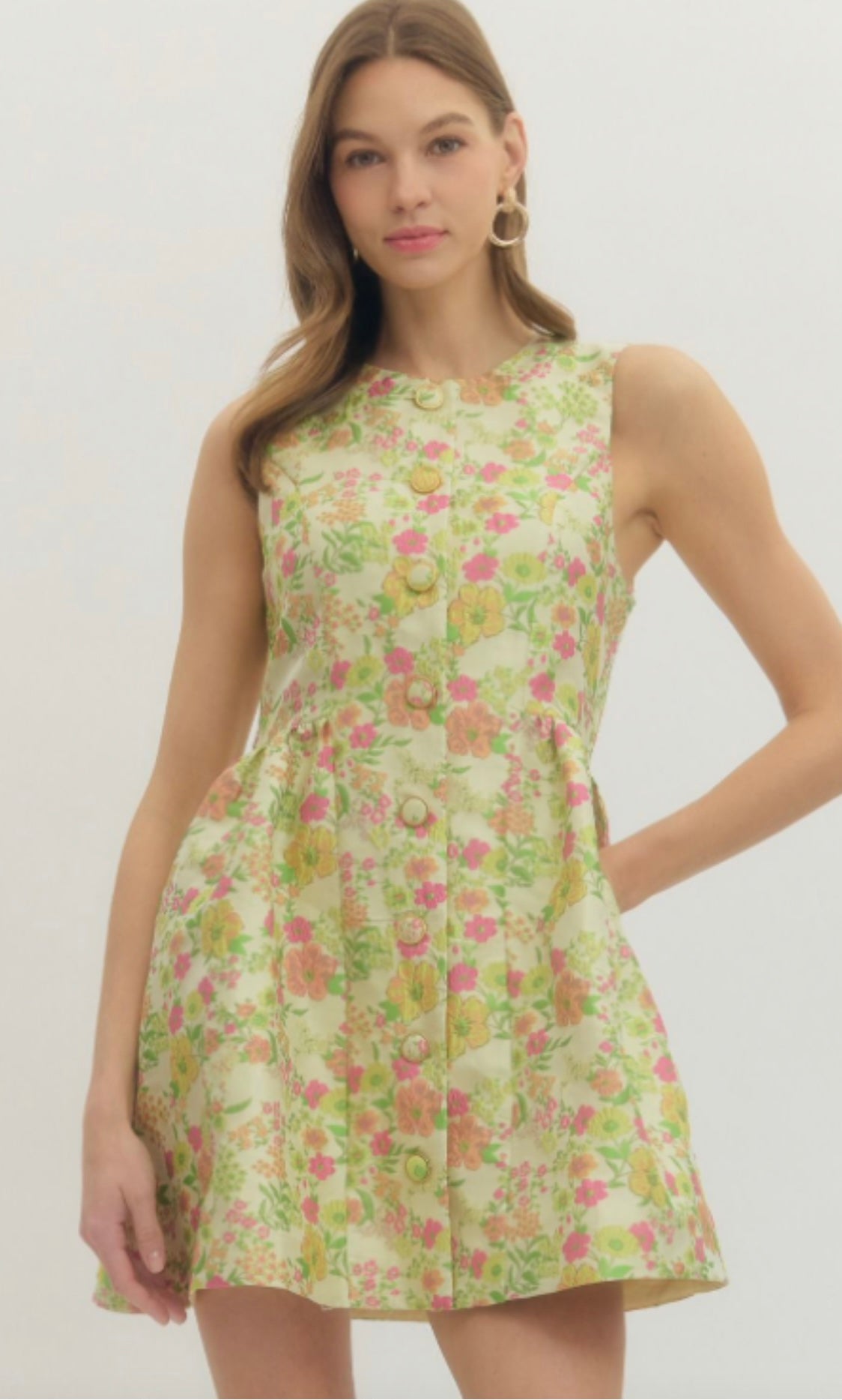 Sharon Floral Dress- Yellow