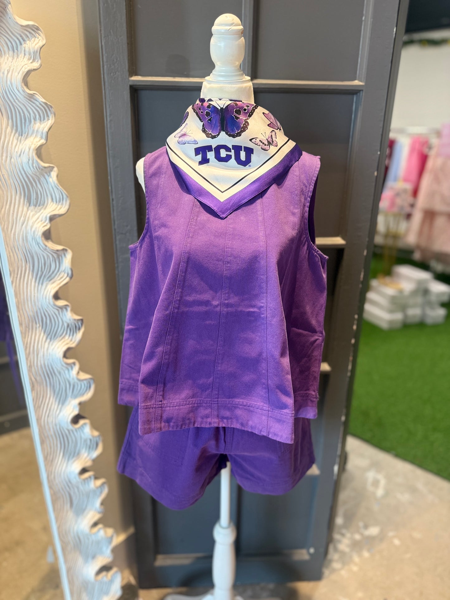 Purple Gameday Sleeveless Set