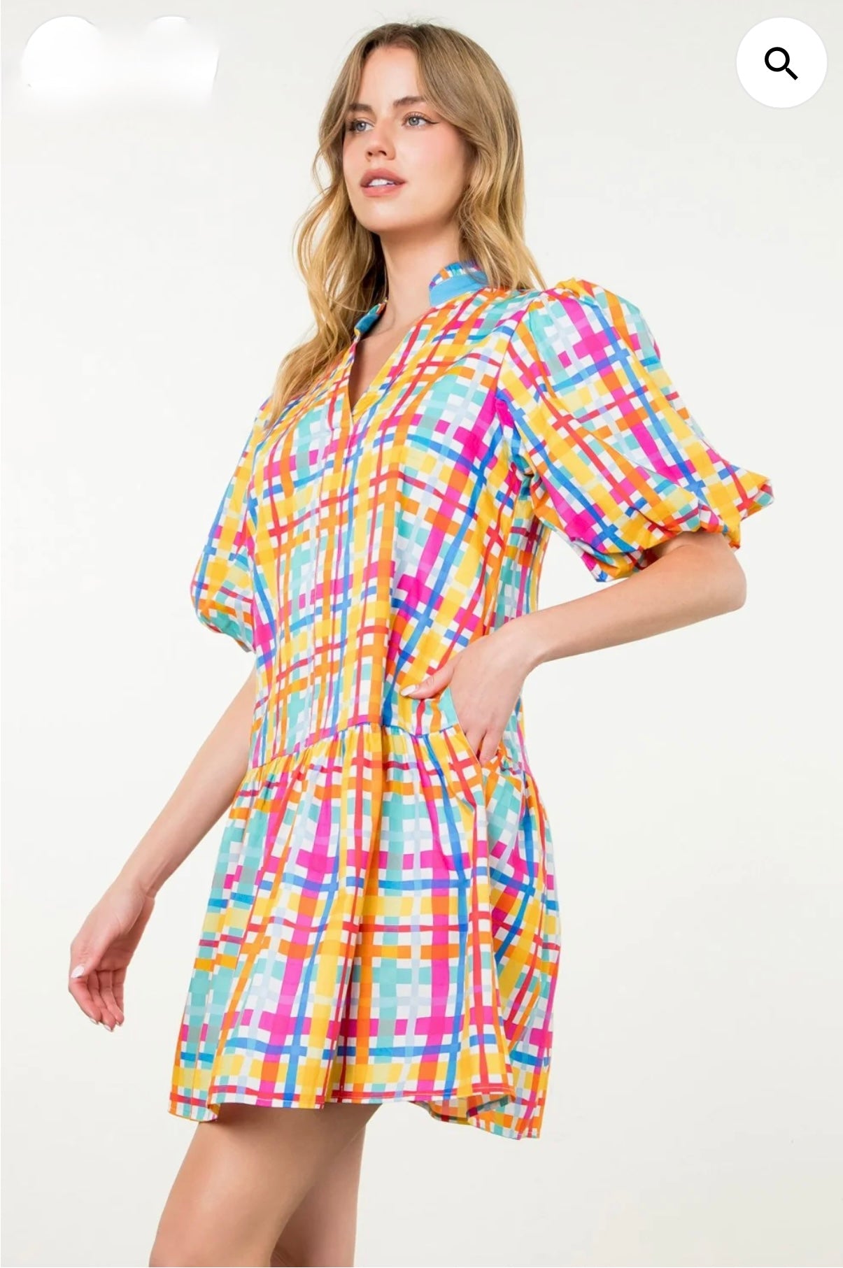 Bright Multi Gingham Dress