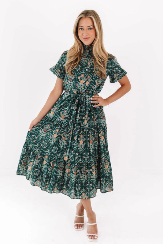 The Hazel Button Up Midi Dress