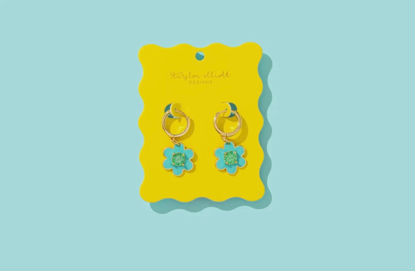 Huggie Earrings- Lucy Blue