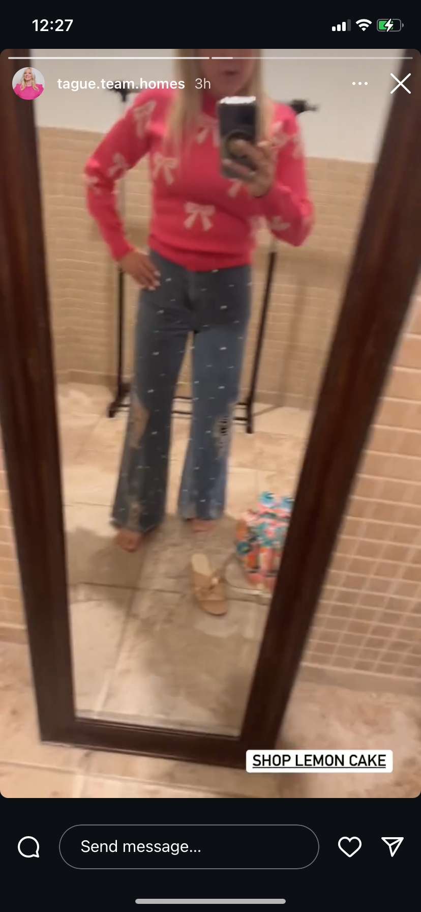 Straight Leg Pearl Denim