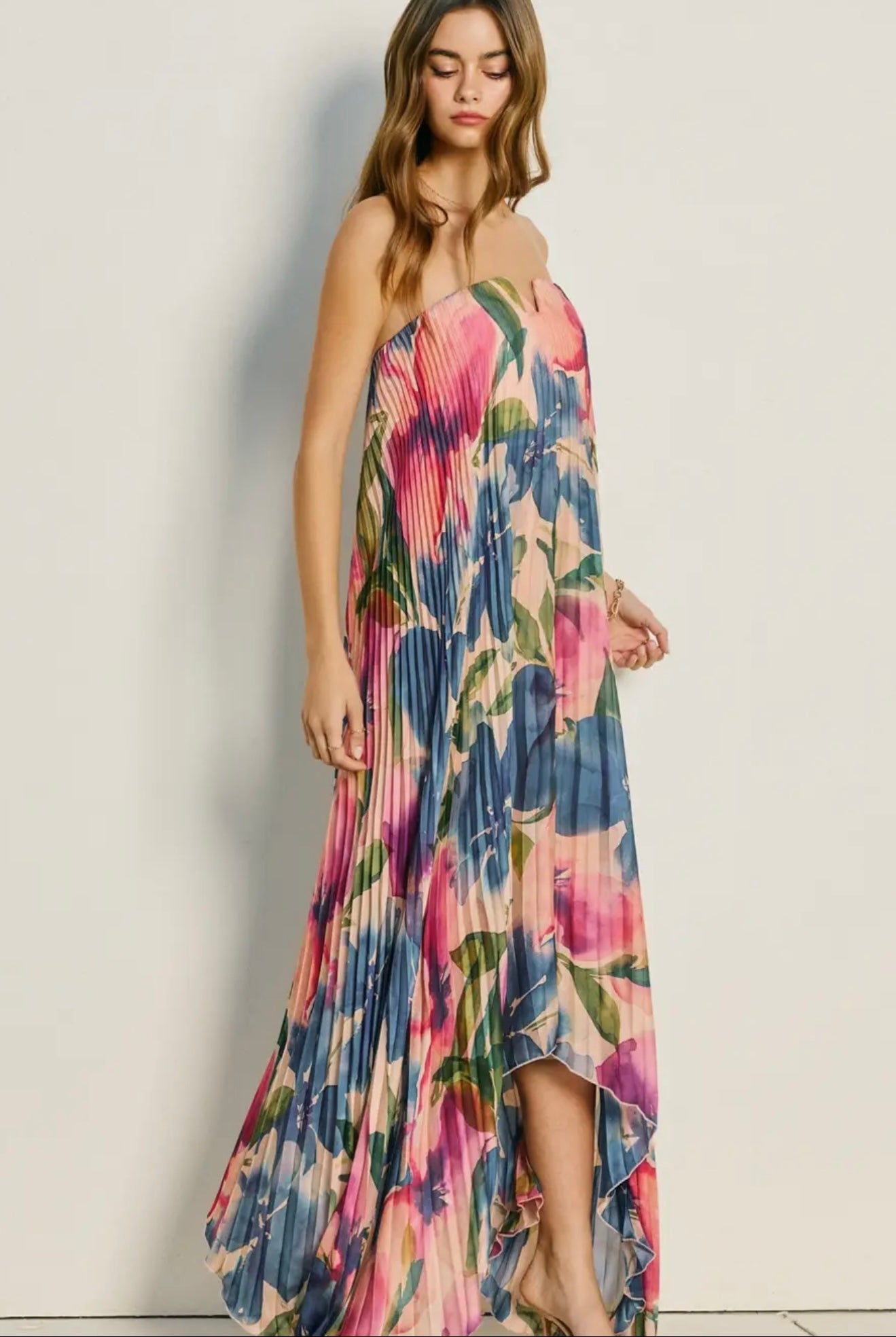 Cecelia Pleated Maxi Dress