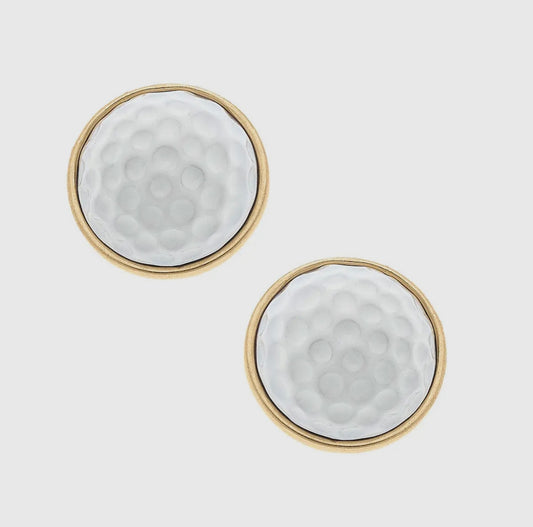Flynn Golf Ball Stud Earrings