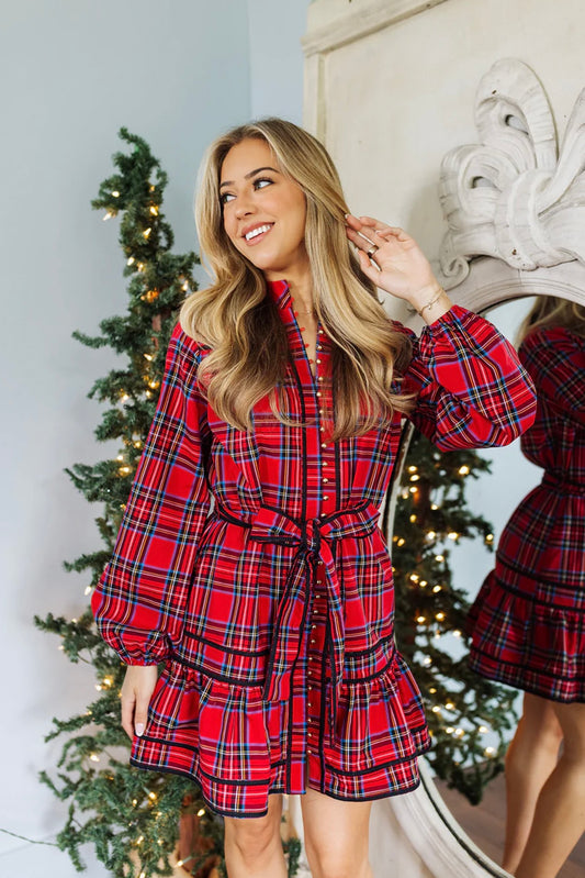 The Hollin Long Sleeve Tie Dress