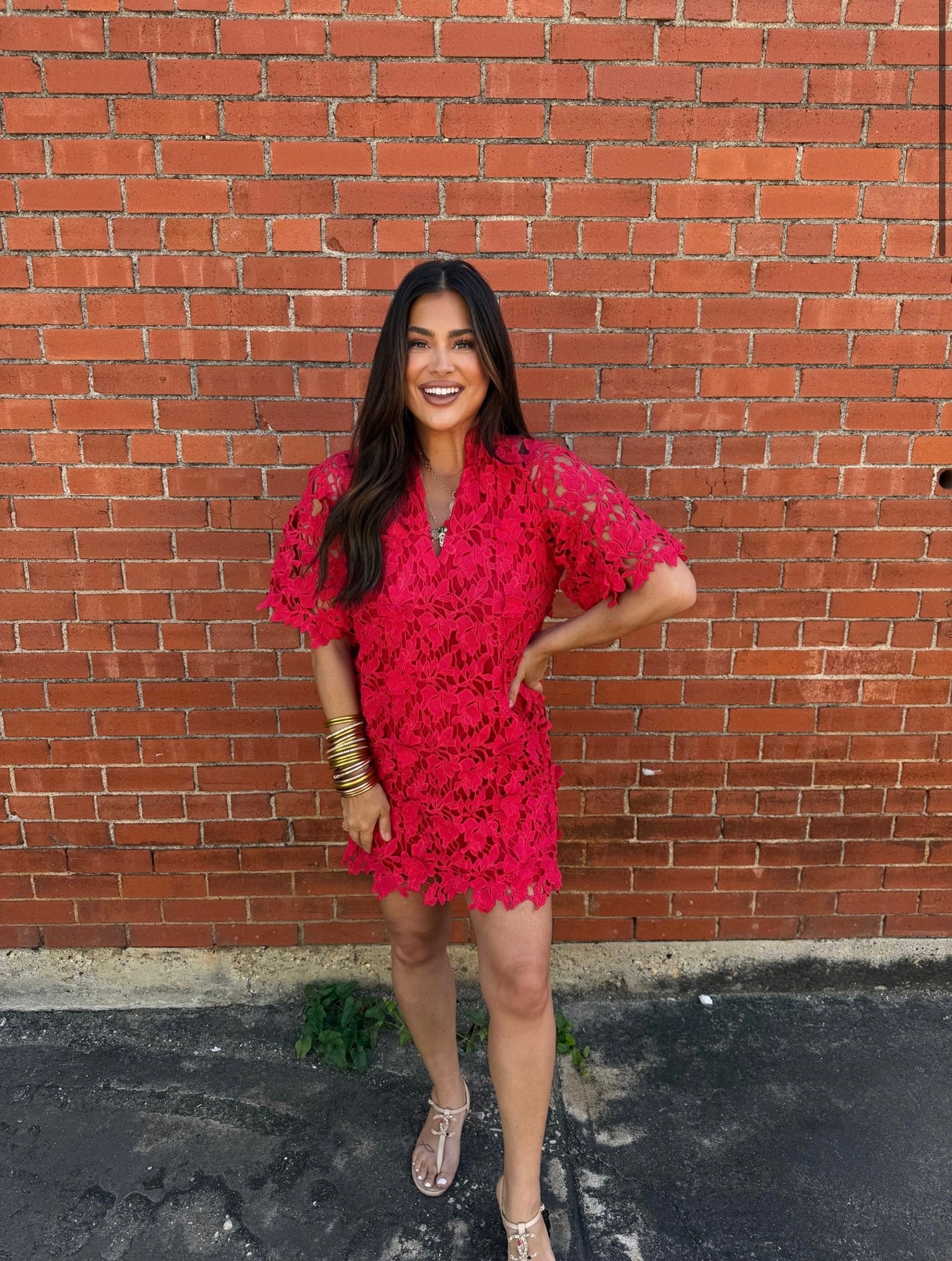 LULU SHORT SLEEVE MINI
CAFTAN- CHILI