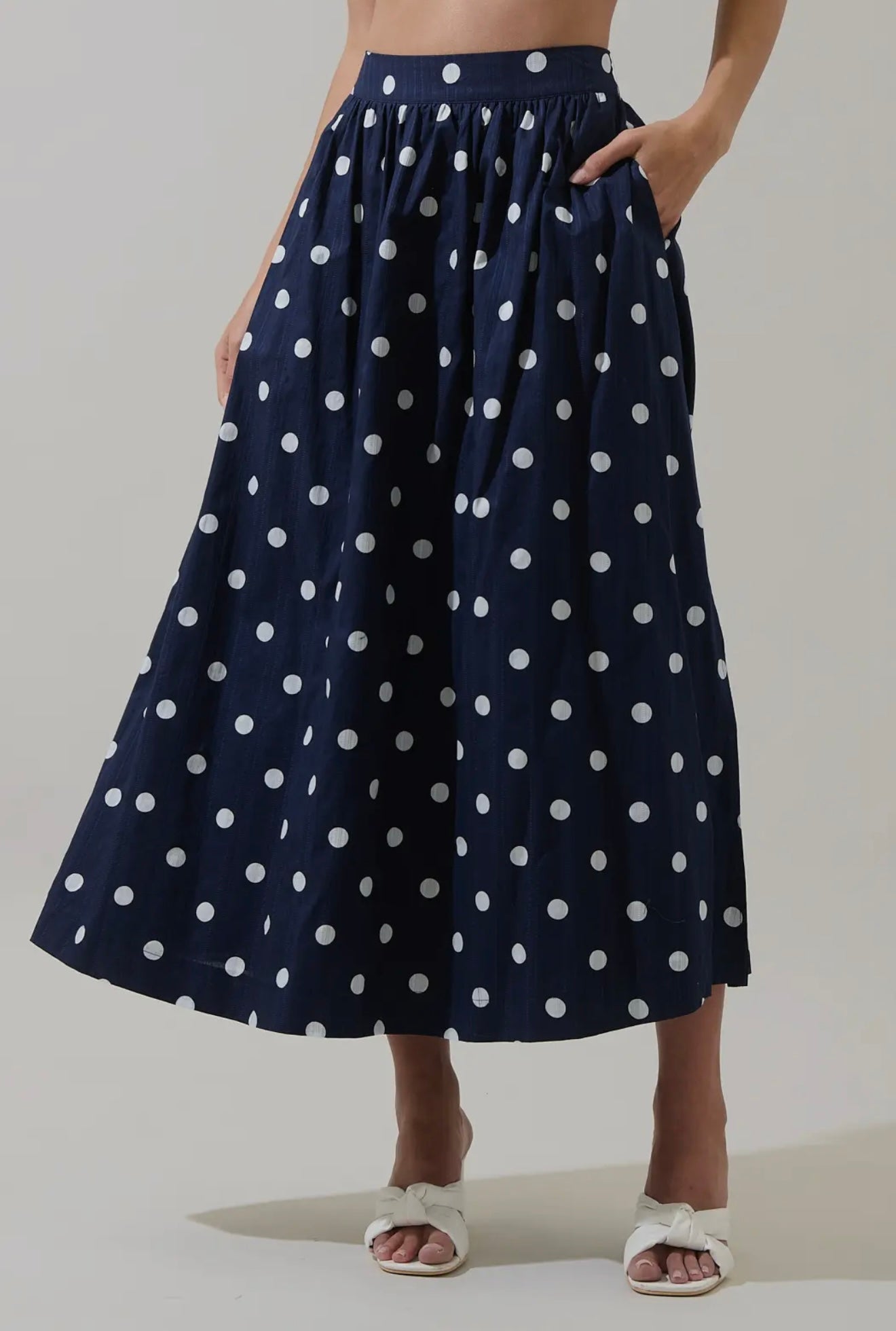 Caryn Polka Dot Maxi Skirt