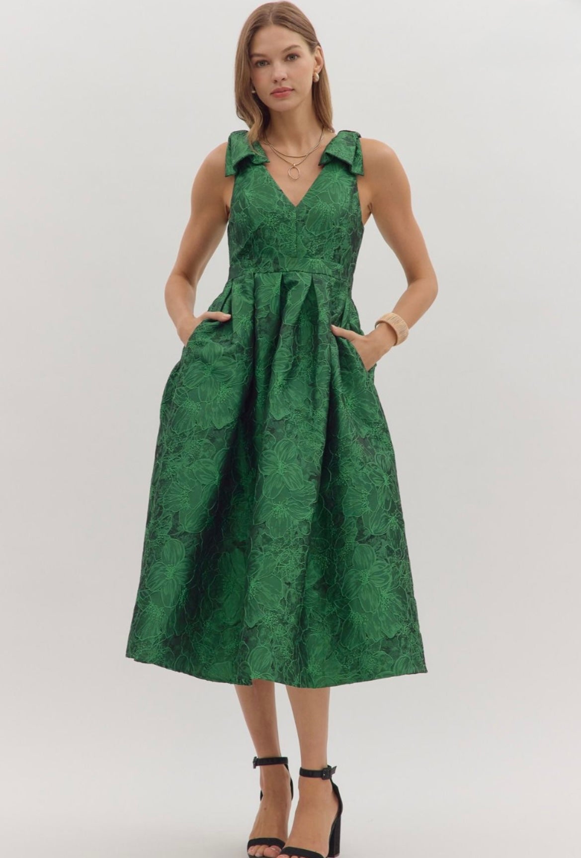 Jessica Dress- Emerald Green