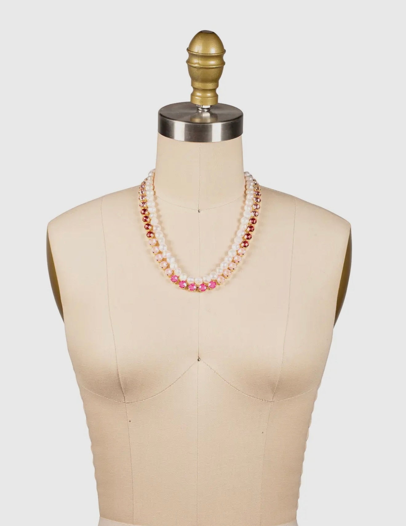 Pink Crystal Necklace w/ Removeable
Freshwater Pearls- Sorrelli