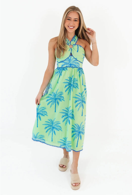 The Isla Ric Rac Cross Midi Dress