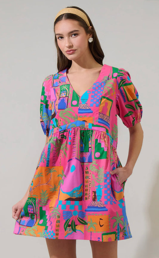 Lanus City Jerome Shift Mini Dress