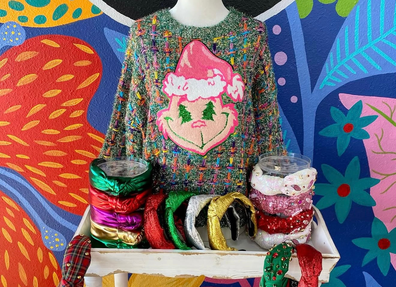 Tinsel Tweed Grinch Sweater