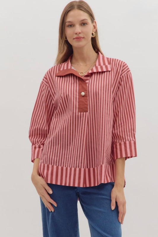 Pearl Striped Top