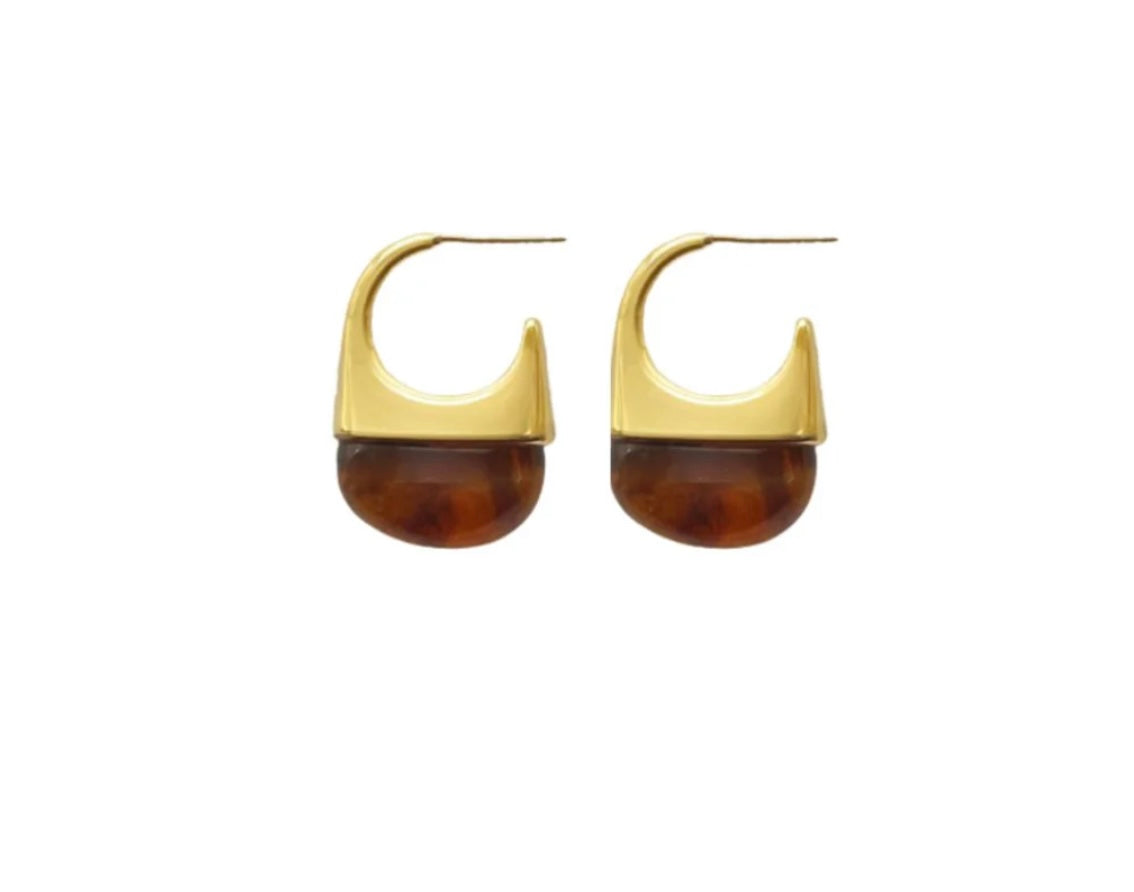 Somerset Earrings- Tortoise