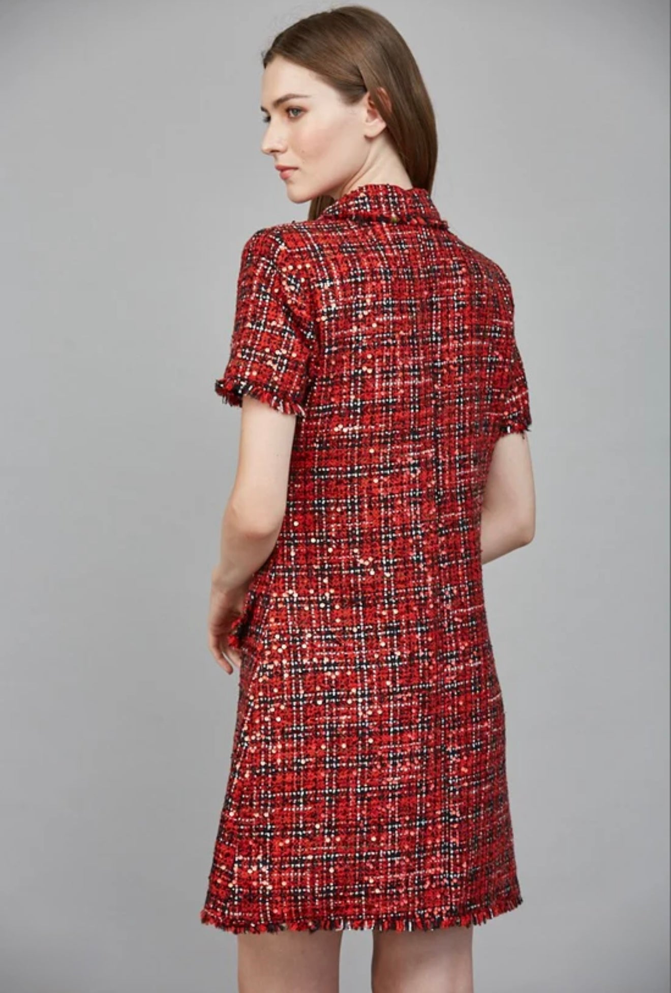 Jane Sequin Tweed Dress