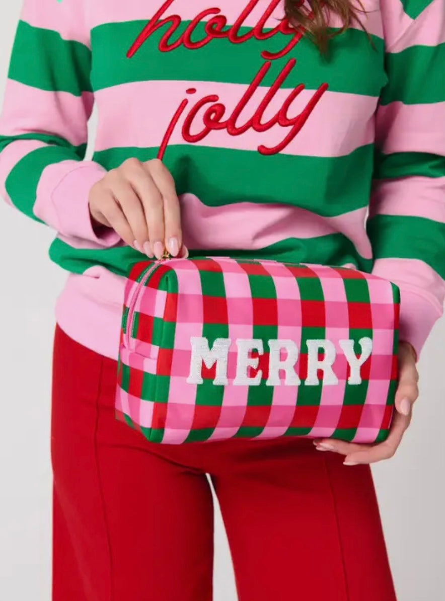 Merry Zippered Pouch