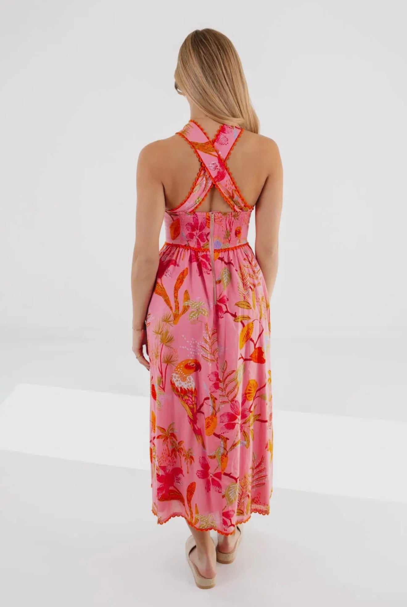 Playa Ric Rac Cross Midi Dress