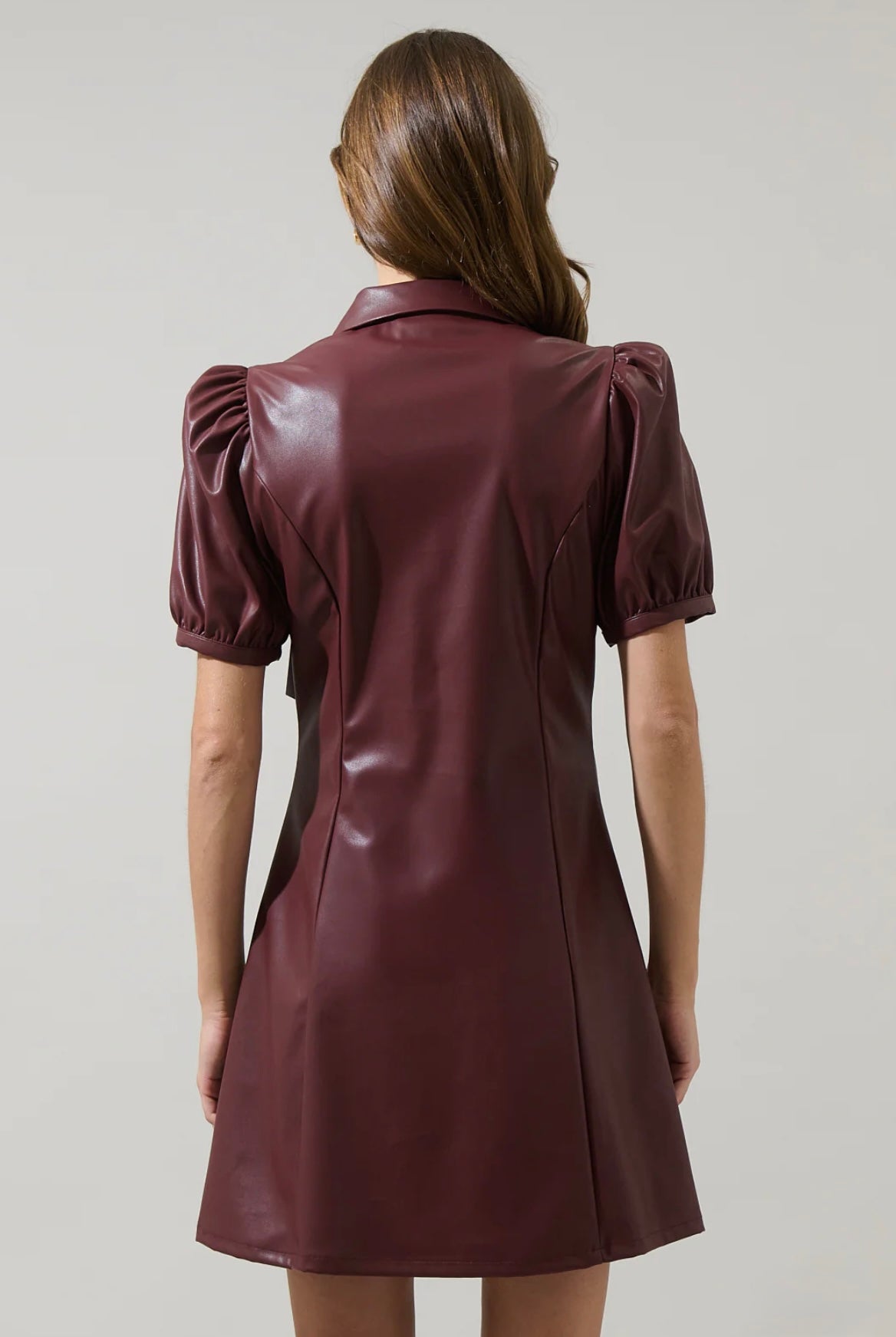 Anisa Leather Kezzy A-Line Mini Dress