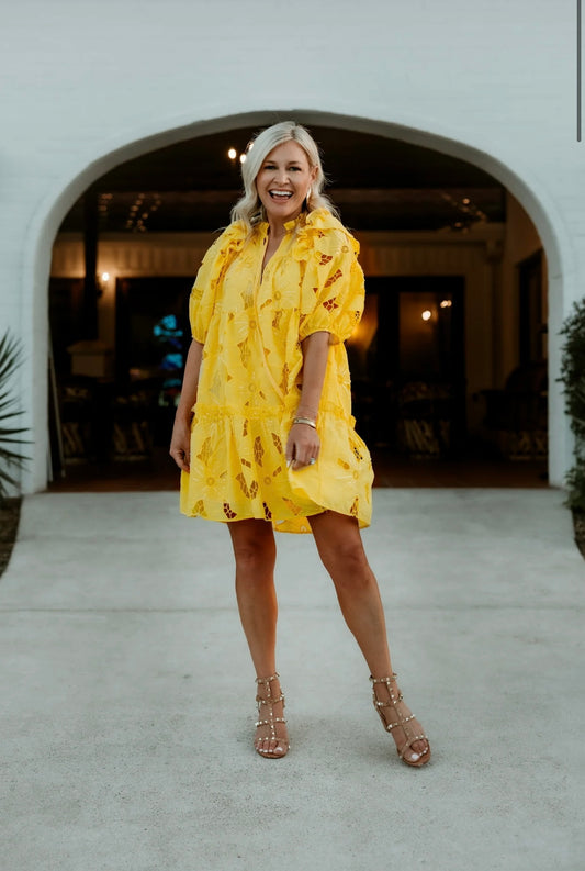 ENSLEY SUNFLOWER MINI DRESS- Buddy Love