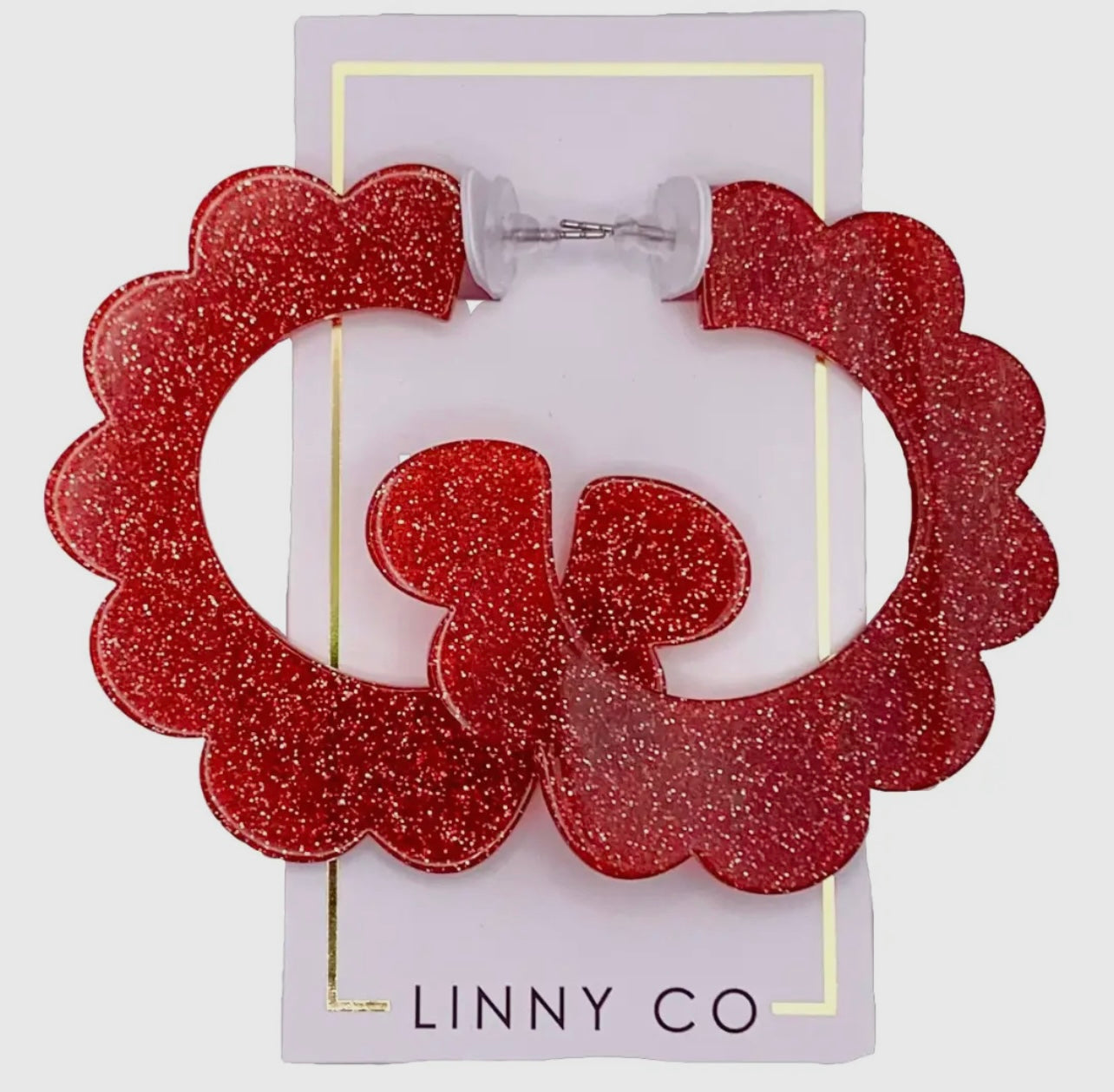 Margo Hoops Crimson Glitter