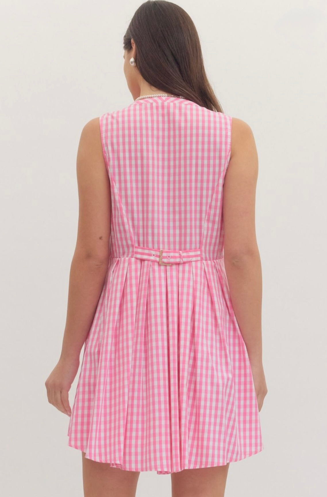 Patricia Gingham Dress- Pink