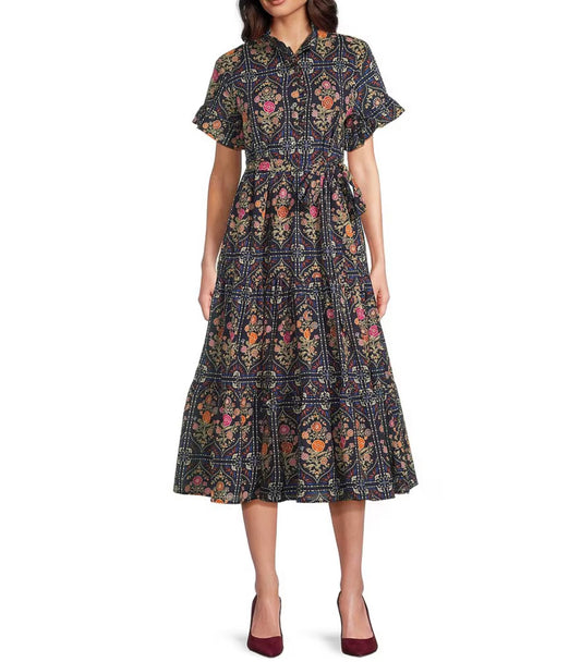 The Torian Button Up Midi Dress
