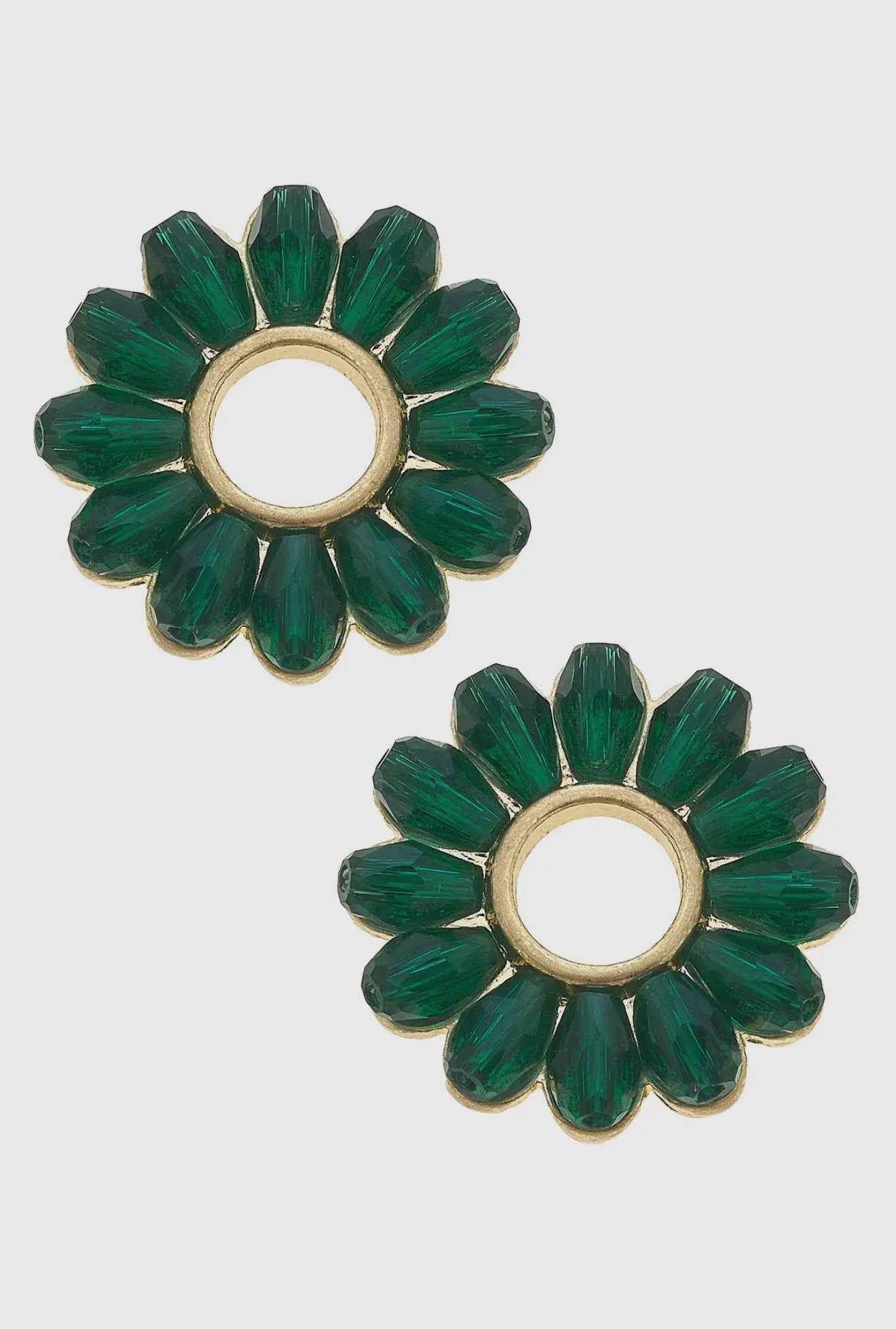Faye Delicate Glass Flower Stud Earrings