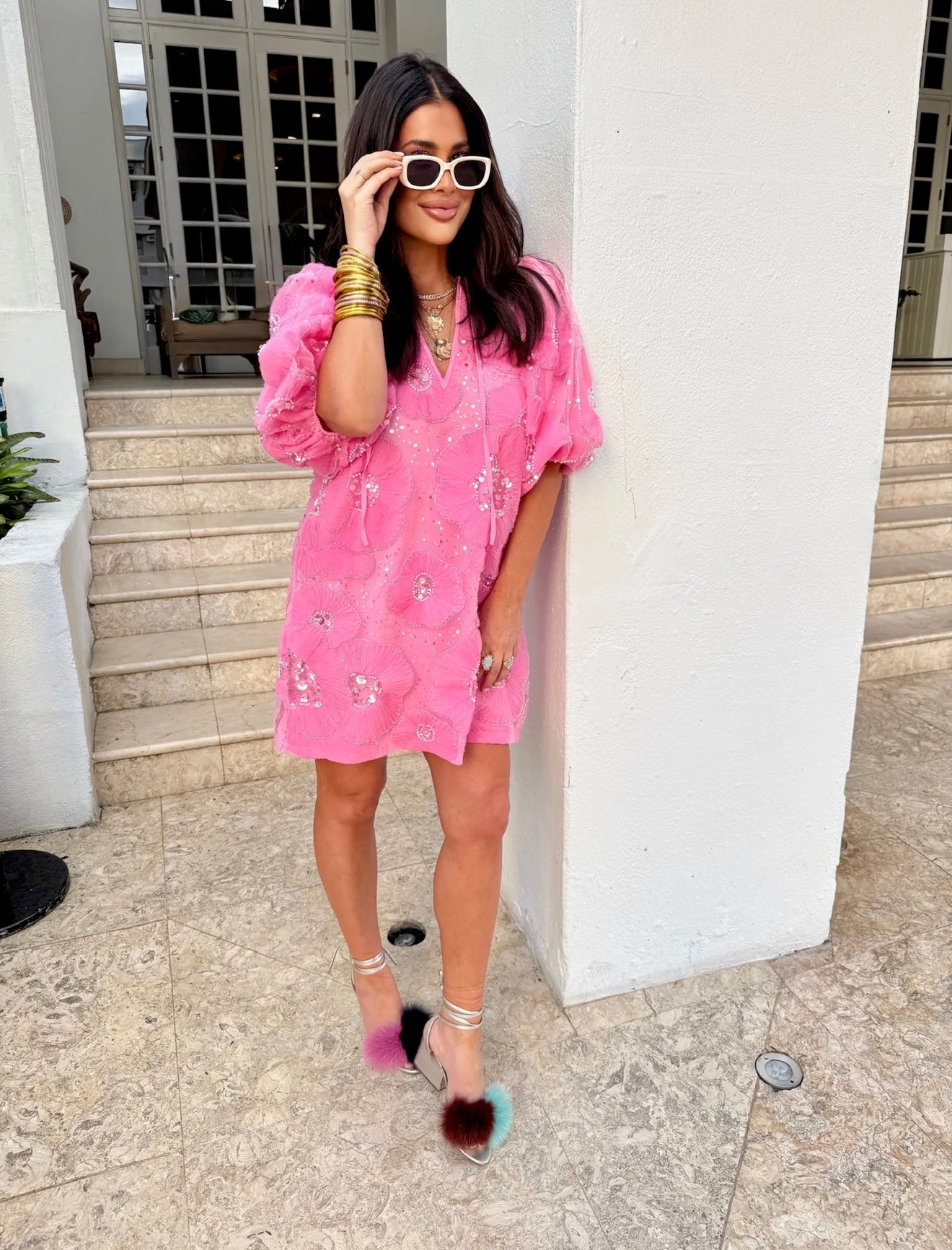 DEB MINI DRESS - PRETTY IN PINK