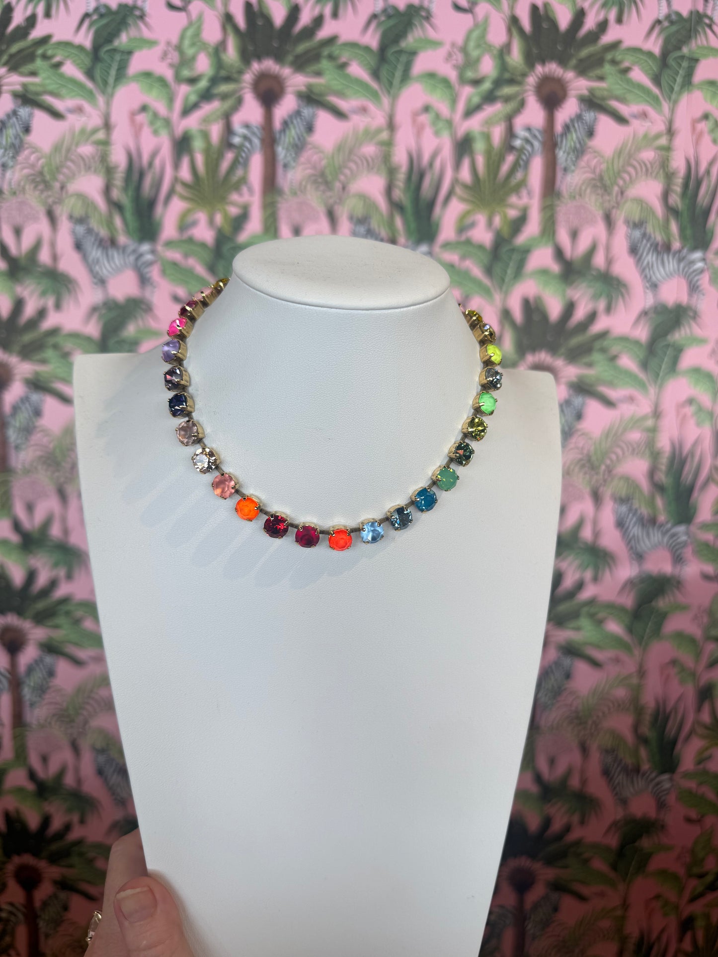 TOVA- Custom Oakland Necklace Rainbow