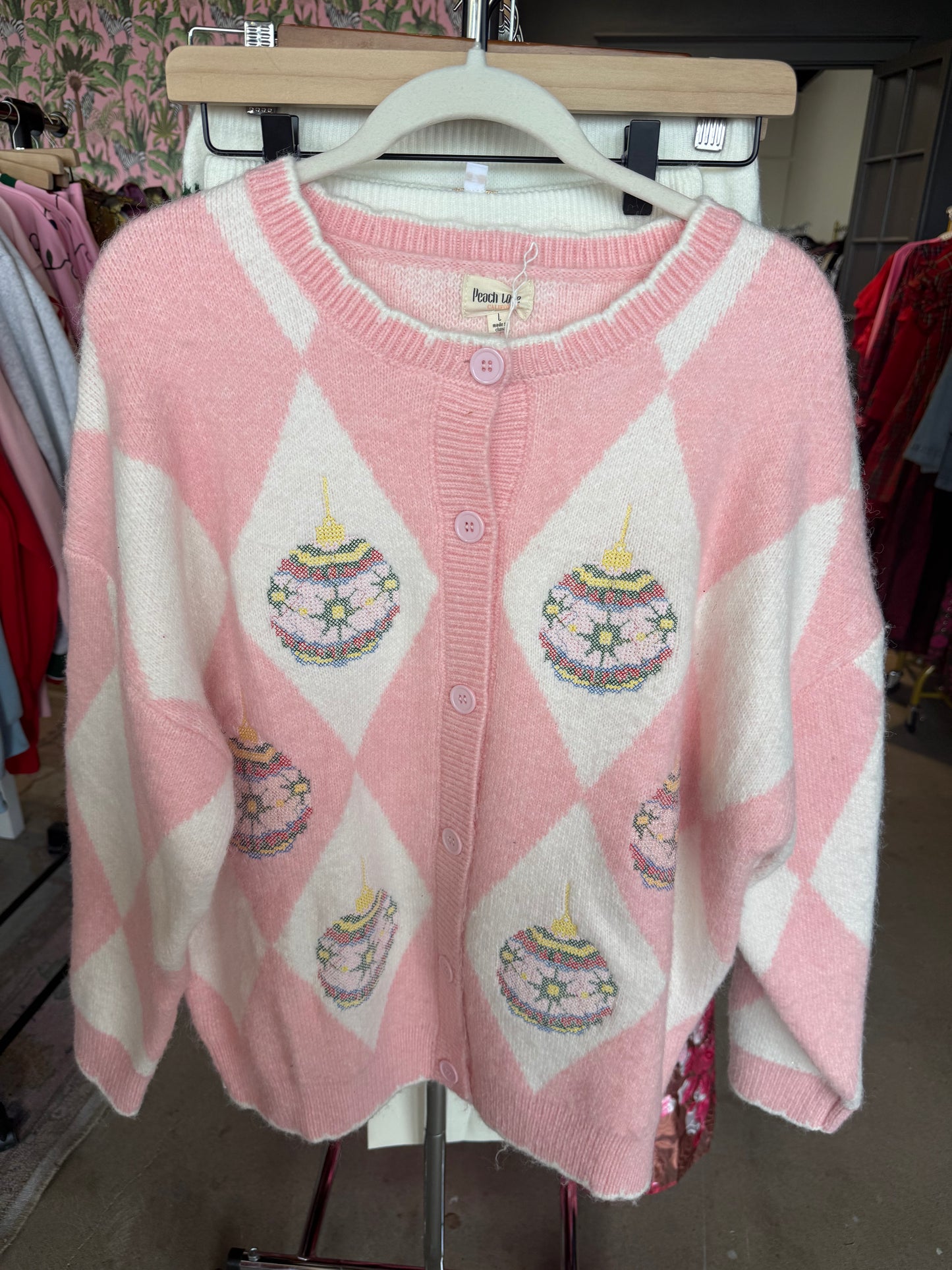 Ornament Cardigan Sweater