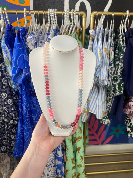 Neutral Berry Beaded Necklace