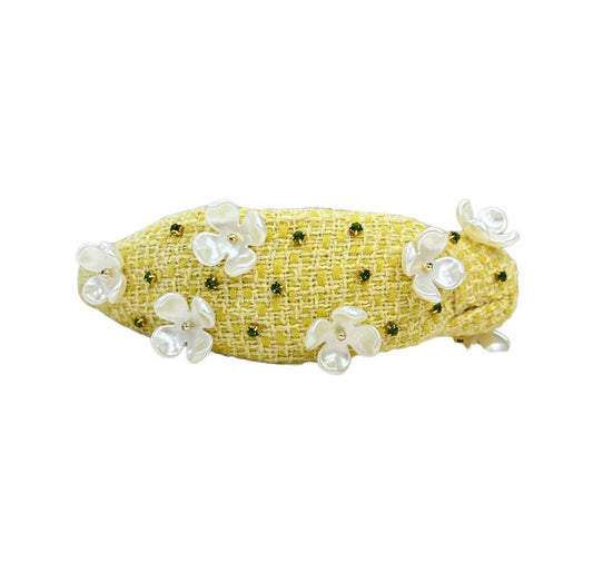 Spring Yellow Tweed Headband