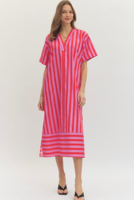 Addison Maxi Dress- Pink