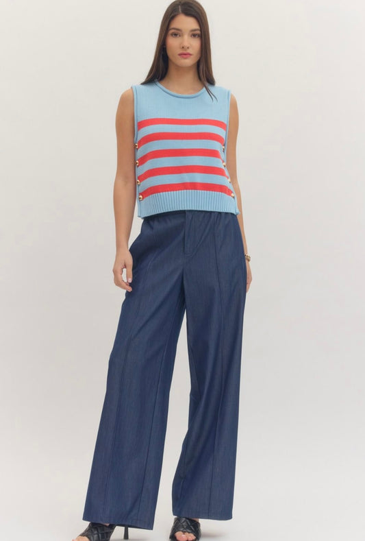 Striped Knit Top