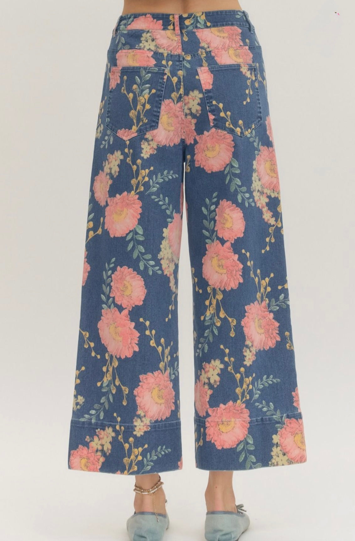 Jaclyn Floral Denim Pants