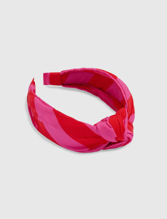 Pink and Red Striped Headband