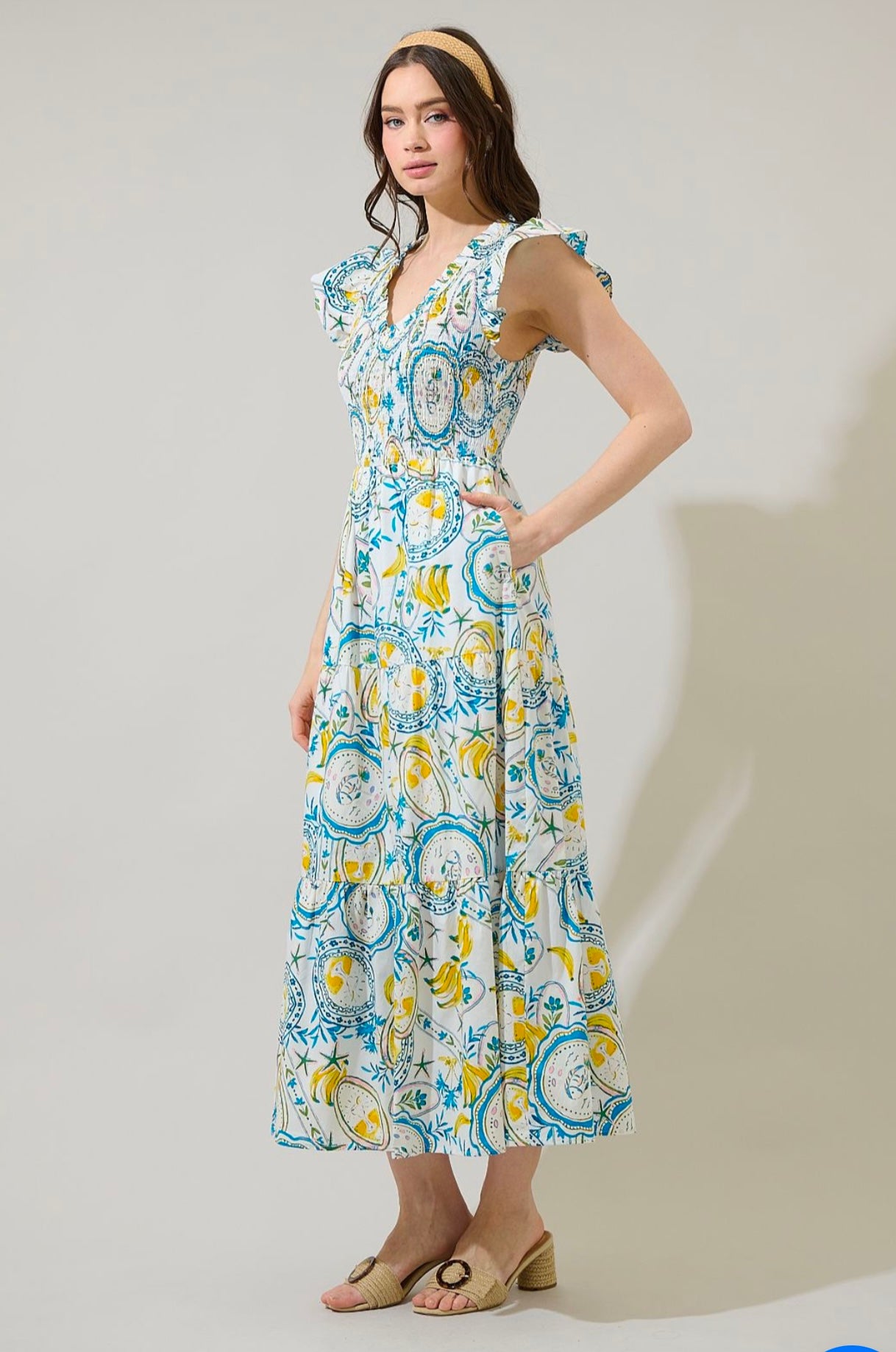 Harvest Island Sunfire
Tiered Midi Dress