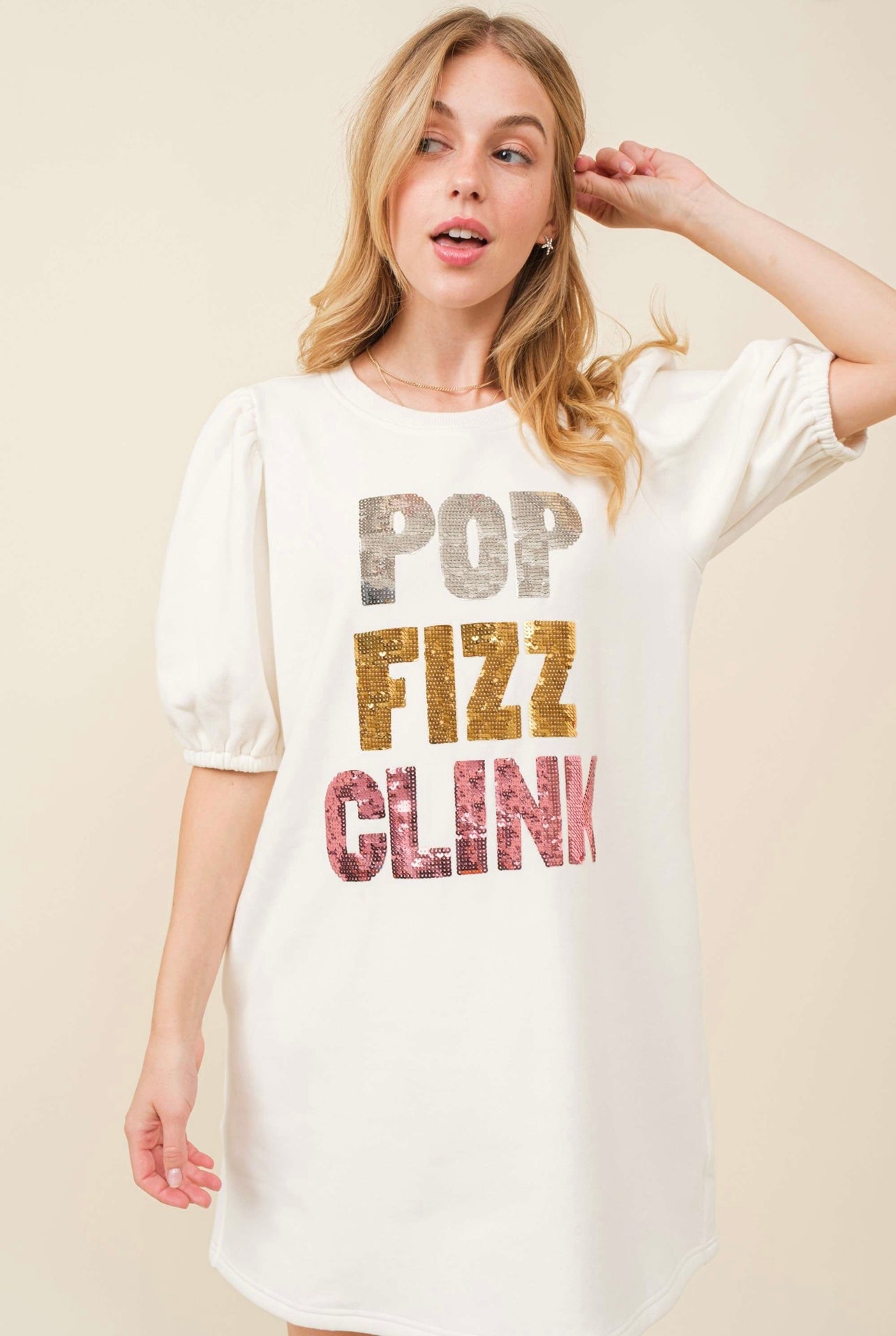 Pop, Fizz, Clink Sequin Dress