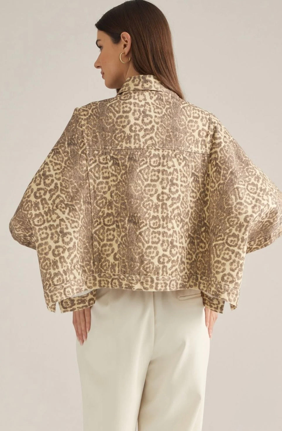 Andi Cape Jacket- Desert Leopard
