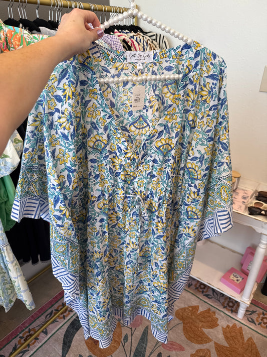 Block Print Luxury Kaftan- Small