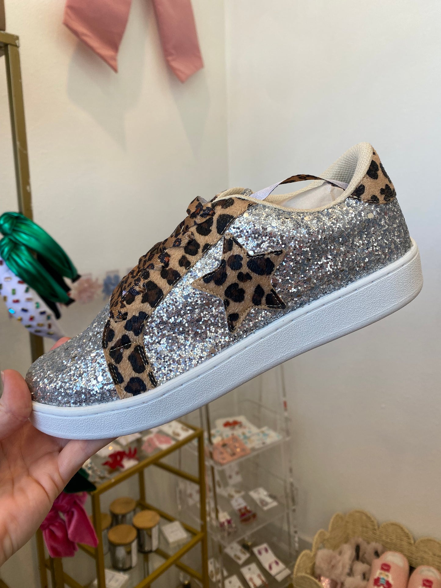 Leopard Silver SparkleSneakers