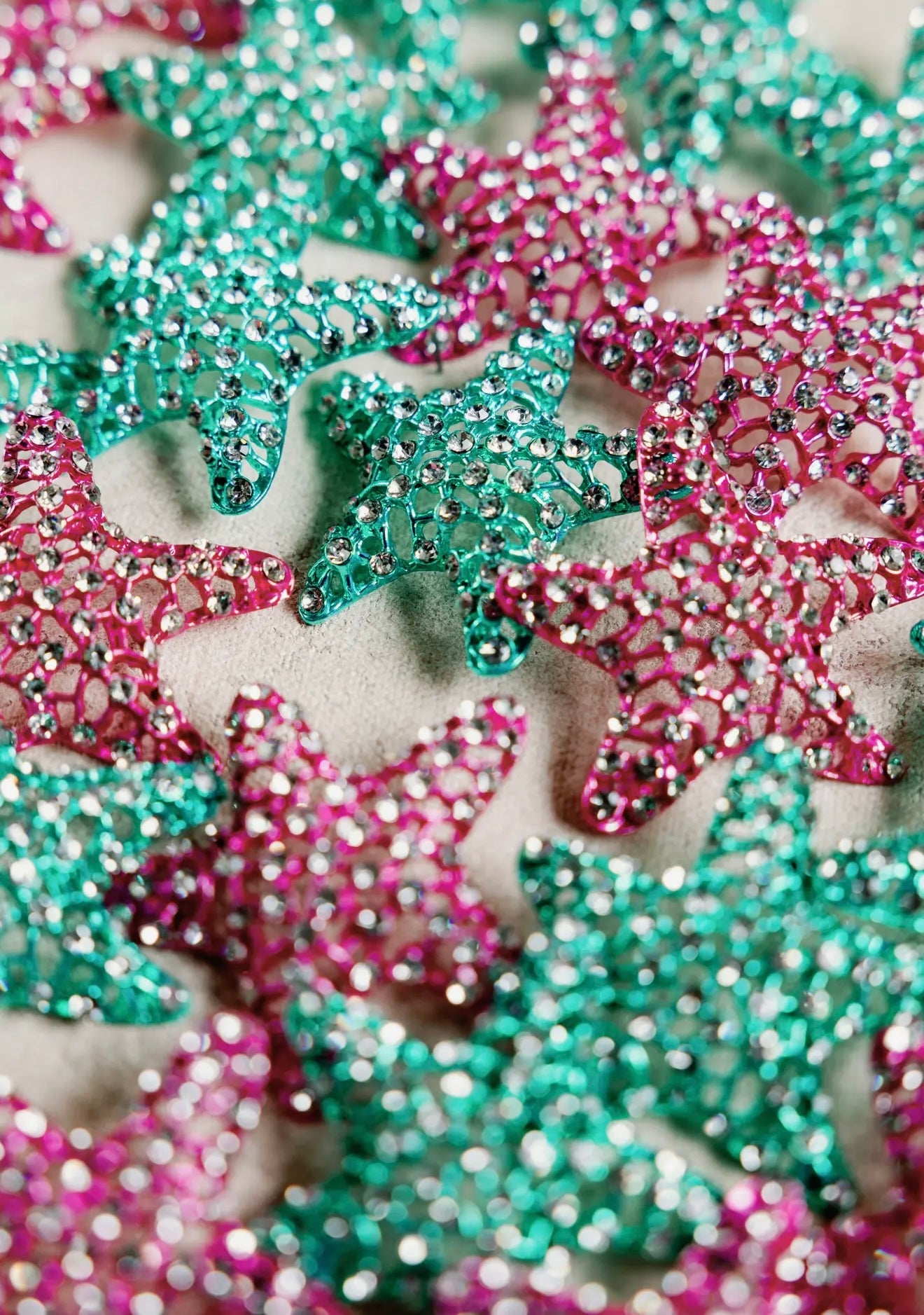 Pink Rhinestone Starfish
Statement Earrings
