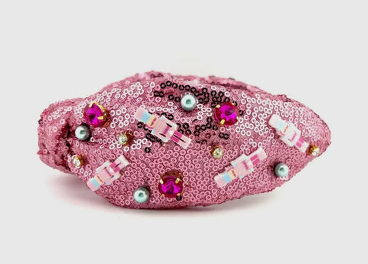 Pink Sequin Nutcracker Headband