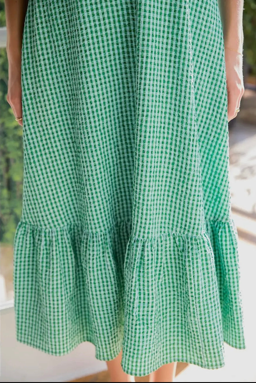 Katie Gingham Bow Dress
