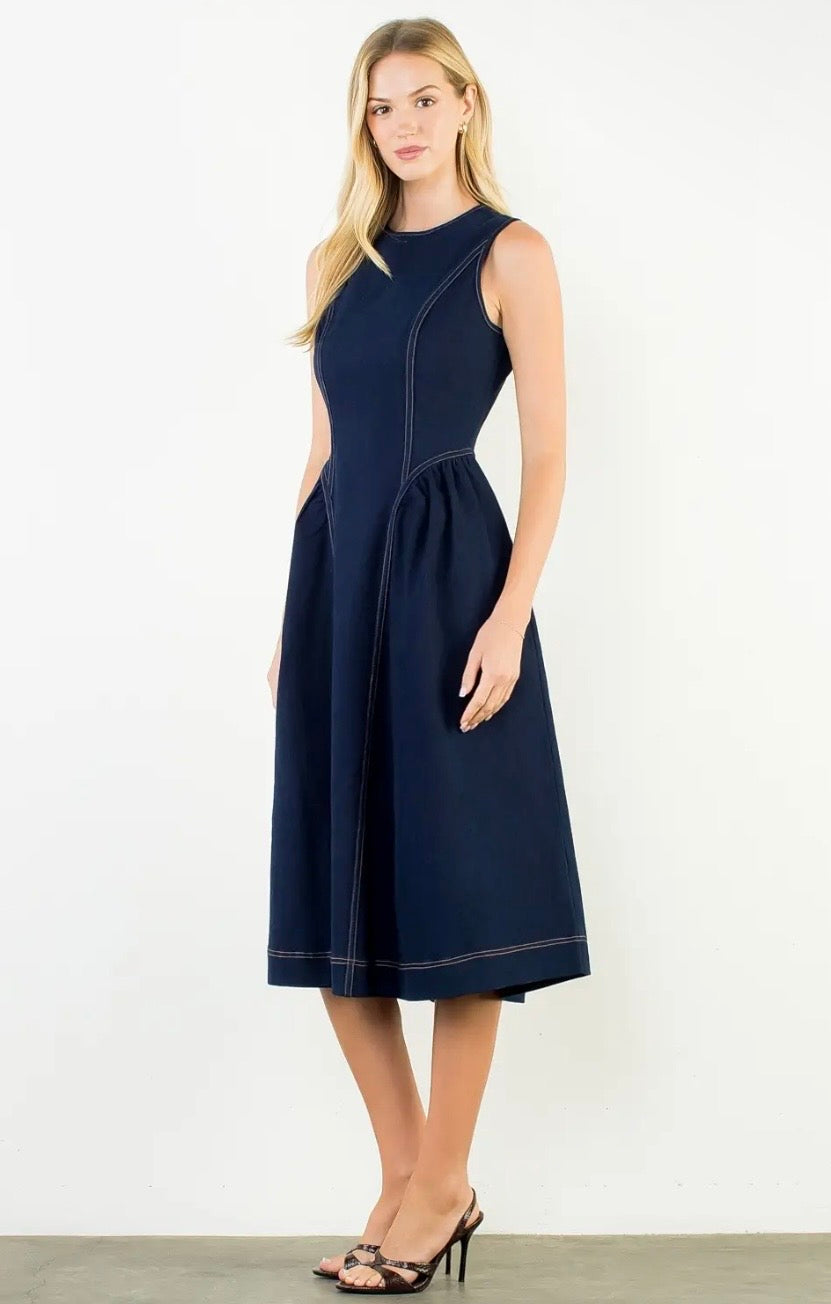 Lainey Denim Midi Dress