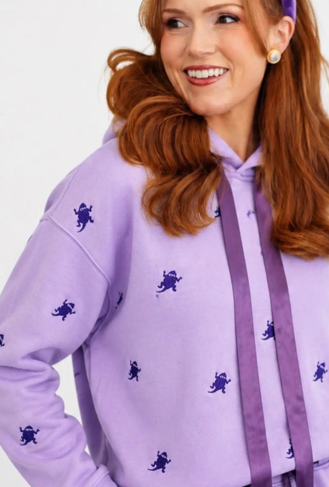 Tcu Embroidered Fleece Hoodie